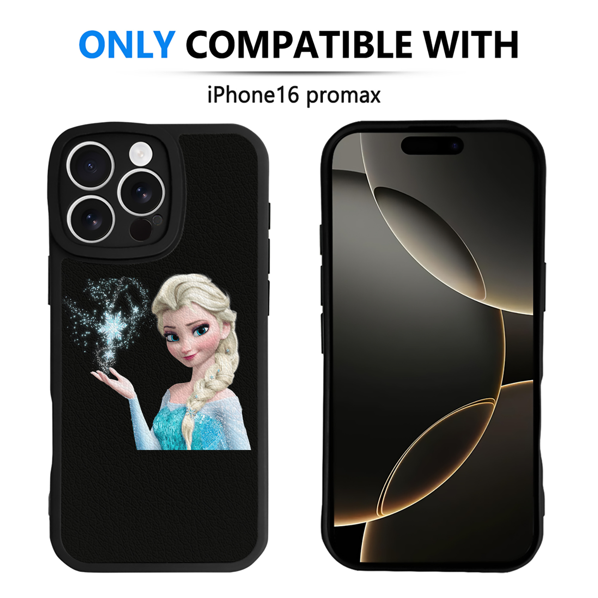 （画像用） アナと雪の女王 アンナ エルサ Frozen Anna Elsa 【iPhone 16シリーズ対応】シリコンスマホケース（レザー調） 材質：シリコン